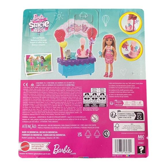 Barbie and Stacie to the Rescue CHELSEA Doll Lollipop Stand 10 Piece Playset NEW - Picture 2 of 2